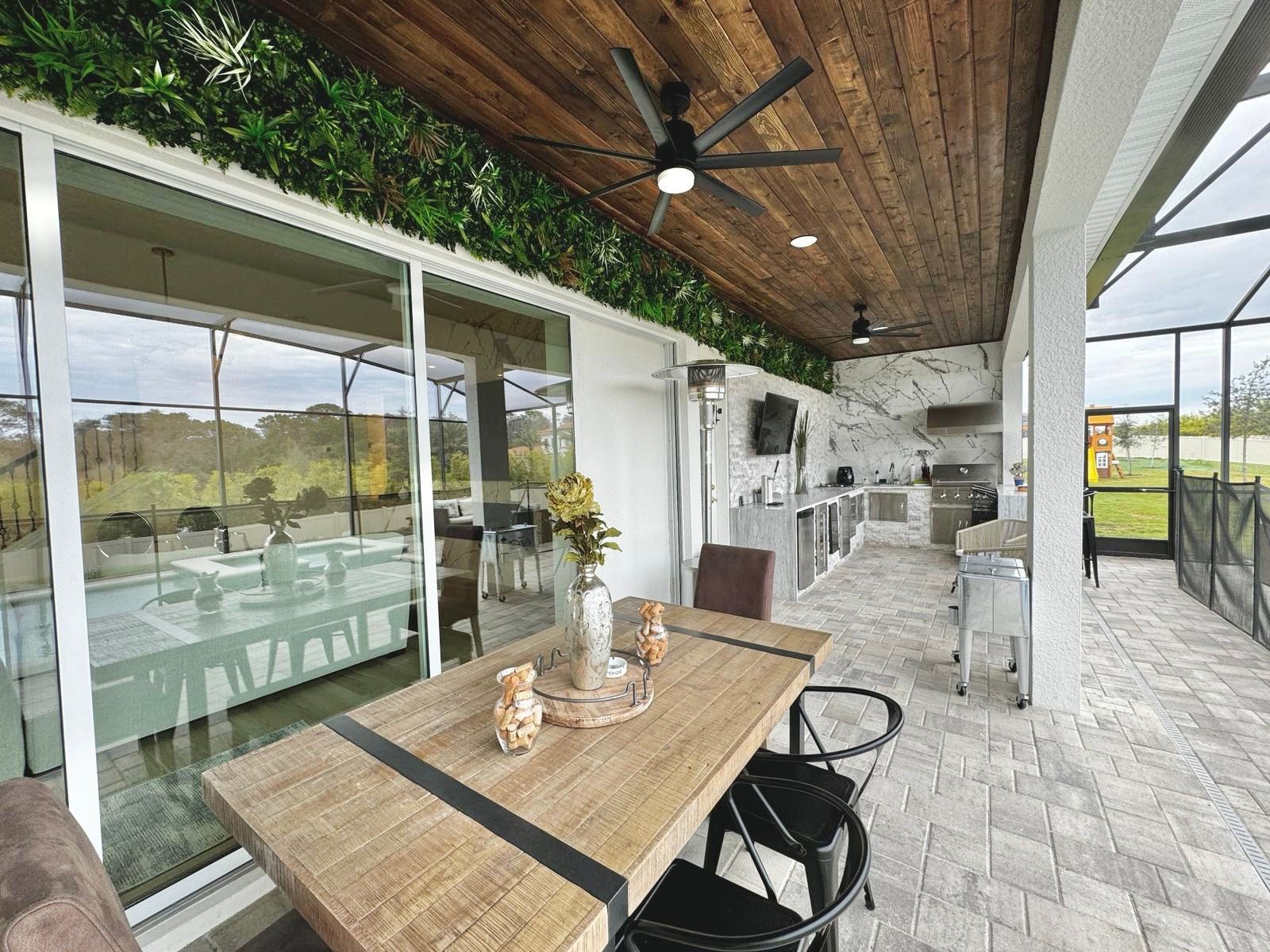 Outdoor Lounge · Stone & Steel